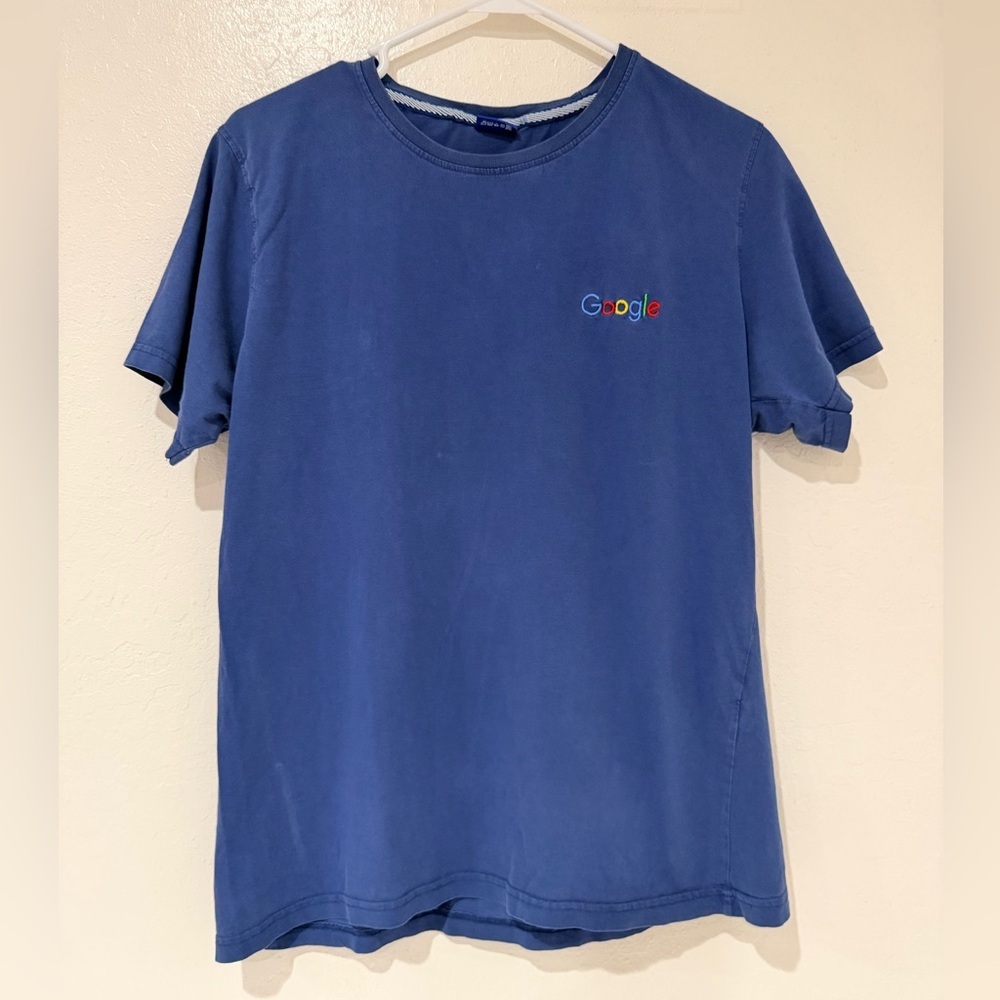 Google Logo Blue 100% Cotton Tee size L
